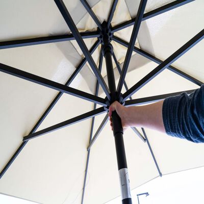 Madison Градински чадър Corsica, 200x250 см, сив