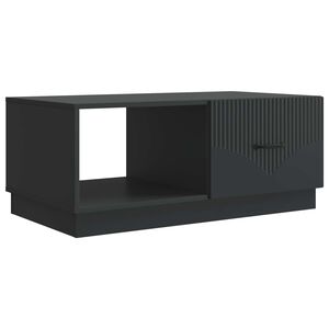 vidaXL Масичка за кафе Черно 90 x 50 x 37 см Инженерна дървесина