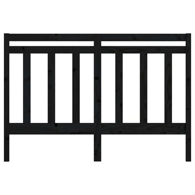 vidaXL Горна табла за легло, черна, 166x4x100 см, бор масив