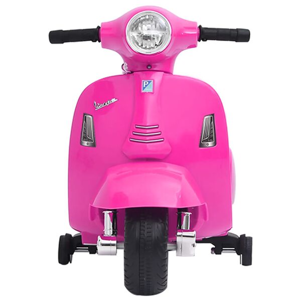 vidaXL Електрическа играчка мотоциклет Vespa GTS300, розов