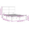 vidaXL Рамка за легло с табла бяла Small Double масивна дървесина