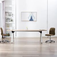 vidaXL Трапезни столове, 2 бр, кафяви, текстил