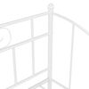 vidaXL Рамка за легло, разтегателен диван, бяла, метал, 90x200 см