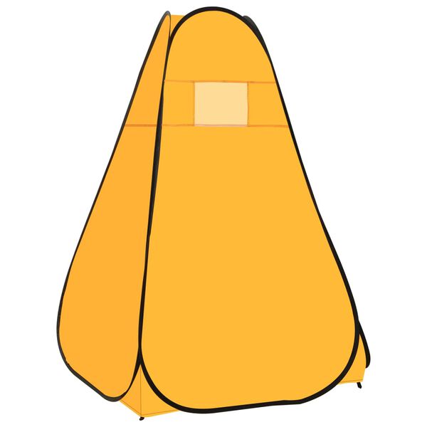 vidaXL Pop up палатка за душ, жълта