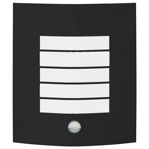 vidaXL Външна стенна лампа Черно 23.5 x 9 x 26 см