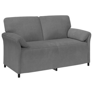 vidaXL Двуместна софа Тъмносиво 158 x 83 x 95 см Кадифе