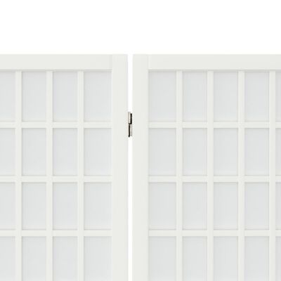 vidaXL Параван за стая, 3 панела, в японски стил, 120x170 cм, бял