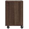 vidaXL Стойка за принтер с колелца, кафяв дъб, 41x32x48 см