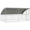 vidaXL Кучешка клетка 2 бр. Сребрист 4 x 2 x 2 m Поцинкована стомана