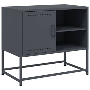 vidaXL ТВ шкаф, антрацит, 68x39x60,5 см, стомана