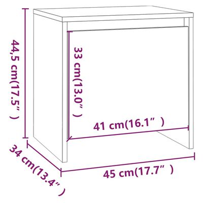 vidaXL Нощни шкафчета, 2 бр, бели, 45x34x44,5 см, ПДЧ