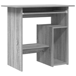vidaXL Бюро, сив сонома, 80x45x74 см, инженерно дърво