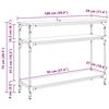 vidaXL Конзолна маса с рафт Дъб 100 x 29 x 75 см Инженерно дърво