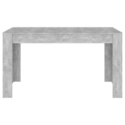 vidaXL Трапезна маса, бетонно сива, 140x74,5x76 см, ПДЧ