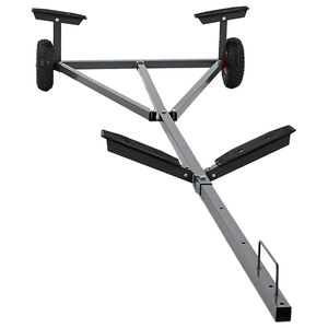 vidaXL Трейлър за лодки Сребрист 302 x 107 x 42 см Стомана