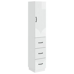 vidaXL Комплект шкафове 2 pcs Бял гланц 33 x 34,5 x 87 см