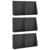 vidaXL Задържащи стени 6 бр. 40 x 12 x 30 см Стомана Черно