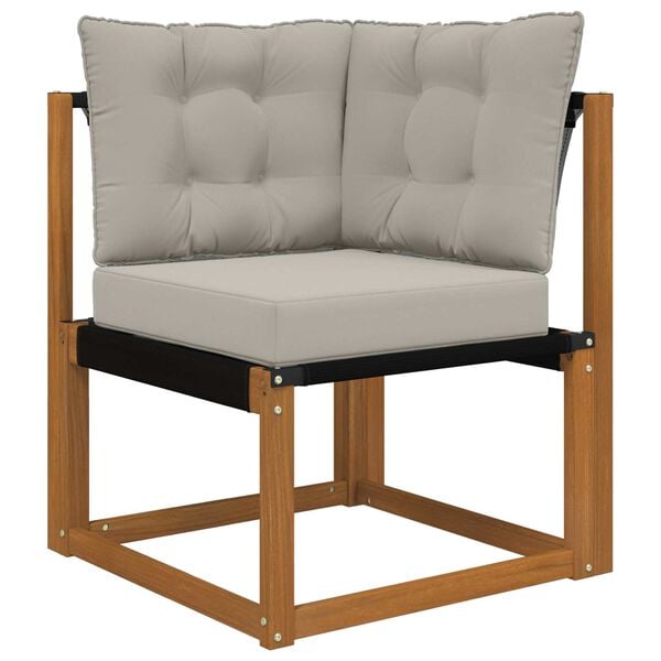 vidaXL Възглавница за диван на открито 3 pcs Сив Полиестер