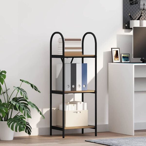 vidaXL Рафт за книги Дъб 40 x 30 x 109 см Инженерно дърво