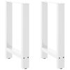 vidaXL Крака за трапезна маса, бели, 2 бр., 50 x (72-73) см, стомана
