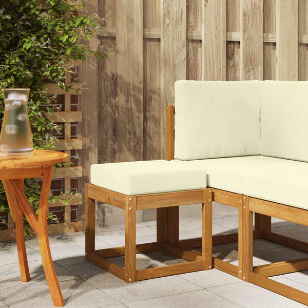 vidaXL Външна табуретка Солидно акациево дърво Естествен