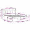 vidaXL Рамка за легло Кафяво 120 x 200 cm Солидно борово дърво