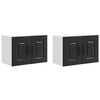 vidaXL Панел за миялна машина Kalmar 2 pcs Черно Инженерна дървесина