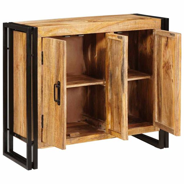 vidaXL Служебен шкаф Кафяво 80 x 33 x 70 см мангово дърво масив