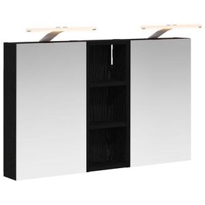 vidaXL Комплект шкафове за баня с рафт с врата 3 pcs 80 x 10,5 x 50 см