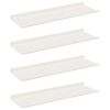 vidaXL Плаващ рафт 4 pcs Бял 60 x 18 x 2,5 см Стомана