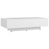 vidaXL Кафе маса, бяла, 100x49,5x31 см, инженерно дърво