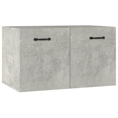 vidaXL Стенен шкаф, бетонно сив, 60x36,5x35 см, инженерно дърво