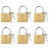 vidaXL U Lock с ключове 6 pcs Месинг Желязо