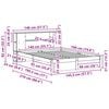 vidaXL Легло с рама и главата за съхранение Кафяво с восъчно покритие