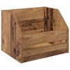 vidaXL Кутия за винилови албуми Старо дърво 38 x 30 x 29 см