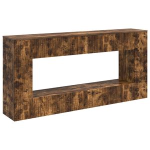 vidaXL Конзолна маса Пушена Дъб 155 x 29 x 74 см