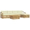 vidaXL Комплект дивани за открито 6 pcs Бяло и кремаво 79 x 79 x 37 см