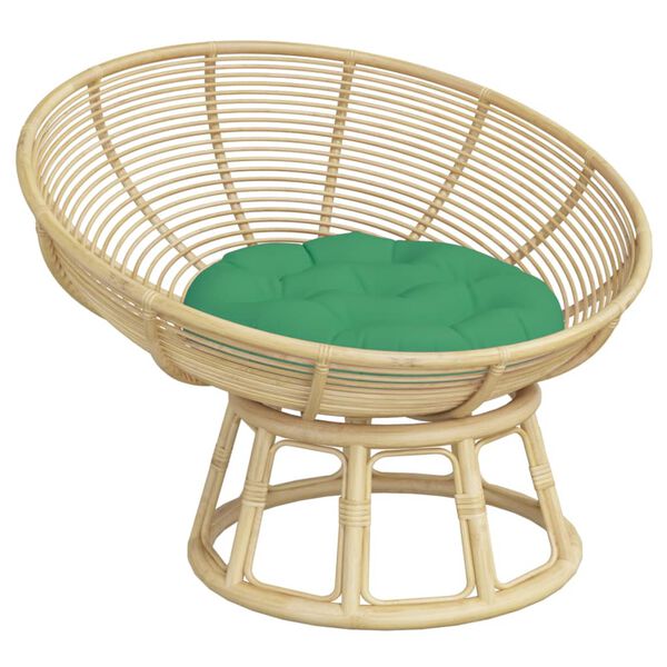 vidaXL Кръгла възглавница зелена &Oslash; 60 x11 см Оксфорд плат