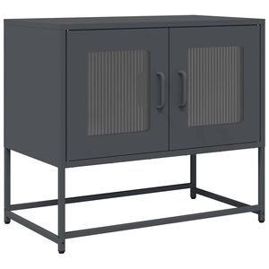 vidaXL ТВ шкаф Антрацит 68x39x60,5 cm Студено валцувана стомана