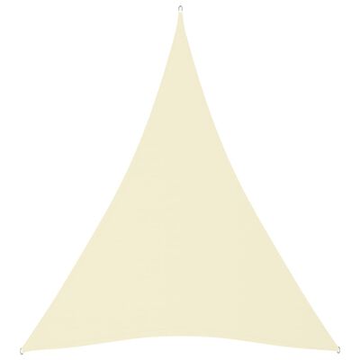 vidaXL Платно-сенник, Оксфорд плат, триъгълно, 5x7x7 м, кремаво