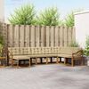 vidaXL Комплект дивани за открито 8 pcs Натурален и Бежов