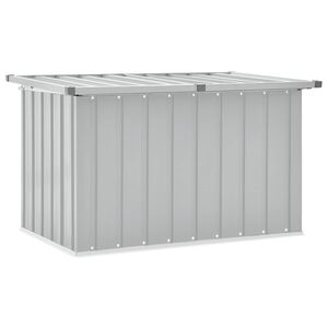 vidaXL Градински сандък за съхранение, сив, 109x67x65 см
