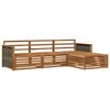 vidaXL Комплект дивани за открито Натурално 249,5 x 162,5 x 73 см