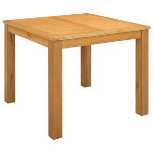 vidaXL Трапезна маса 90 x 90 x 75 cm Масивен дъб Натурално Квадратна