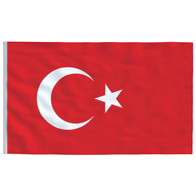 vidaXL Флаг на Турция, 90x150 см