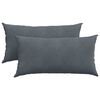 vidaXL Диван възглавници 2 pcs Тъмен сив 80 x 40 cm Кордюрова тъкан