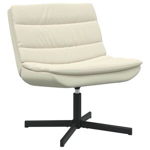 vidaXL Въртящ се стол Крем 63 x 75 x 76 см Изкуствена