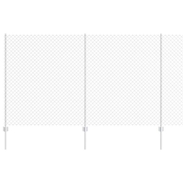 vidaXL Ограда с пост Сребрист 1,4 x 10 m Стомана