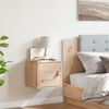 vidaXL Стенен шкаф 31,5x30x30 см, масивна дървесина, бор