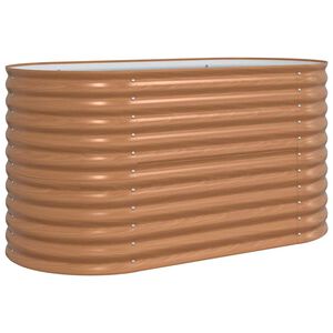 vidaXL Повдигнато легло Кафяво 160 x 80 x 81 cm Стомана